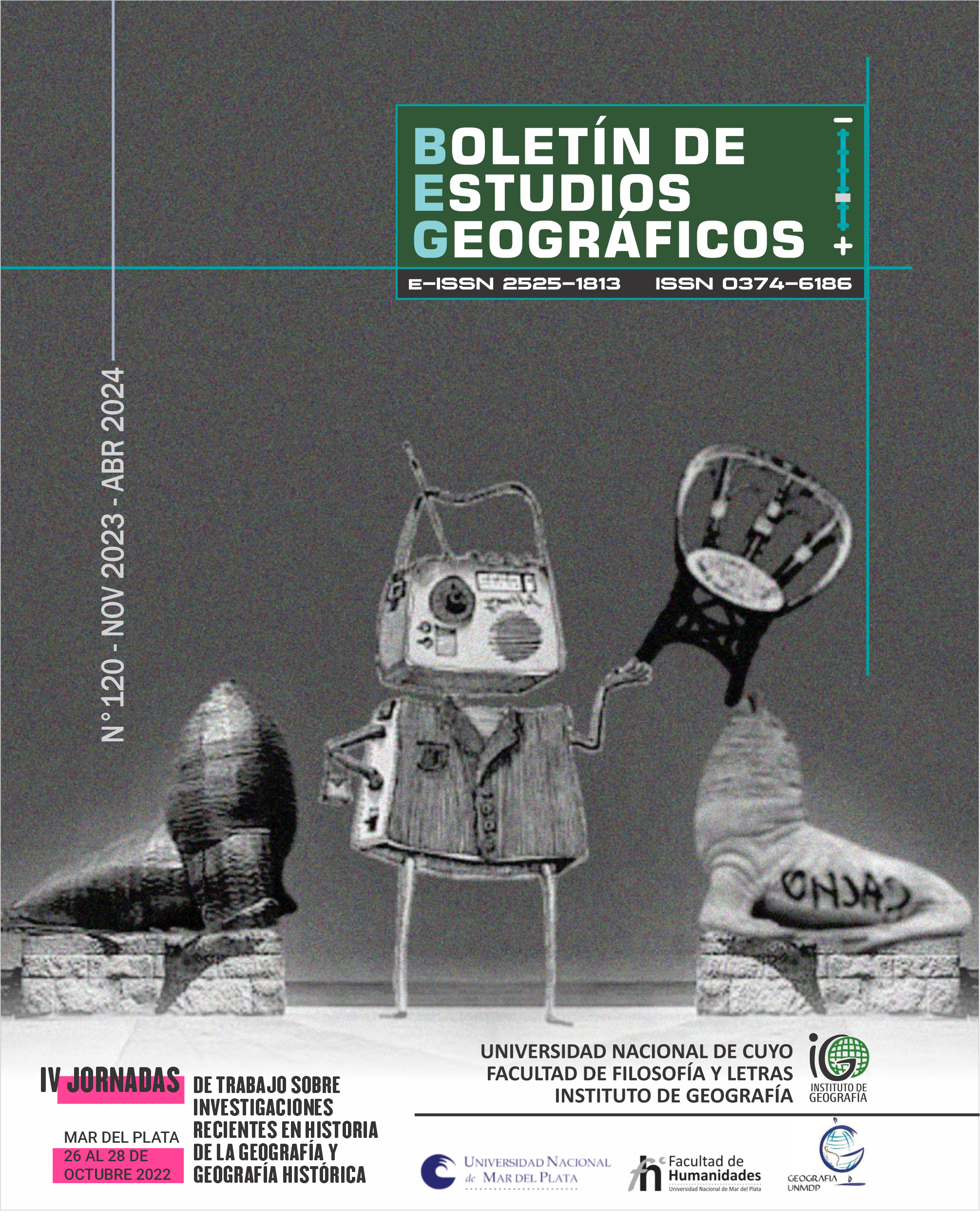 Portada del número 120 del Boletín de Estudios Geográficos